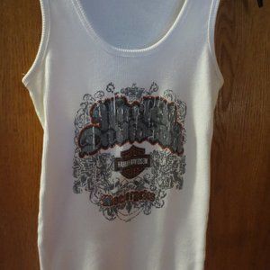 Harley-Davidson White Tank Sleeveless Women's S-M